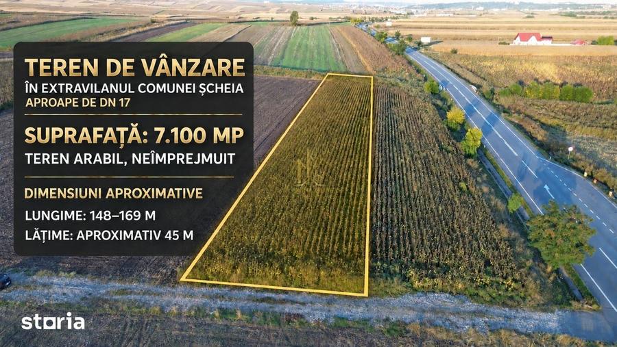 Teren de 7100 mp, în Șcheia