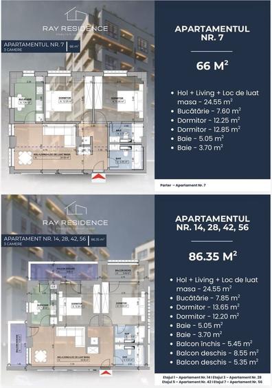 Apartament cu 3 camere decomandat în Cornitoiu