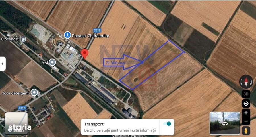 Teren de 71300 mp, în Ciocănești