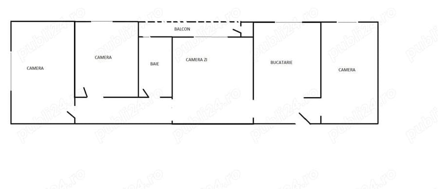 Apartament cu 4 camere semidecomandat în Gojdu