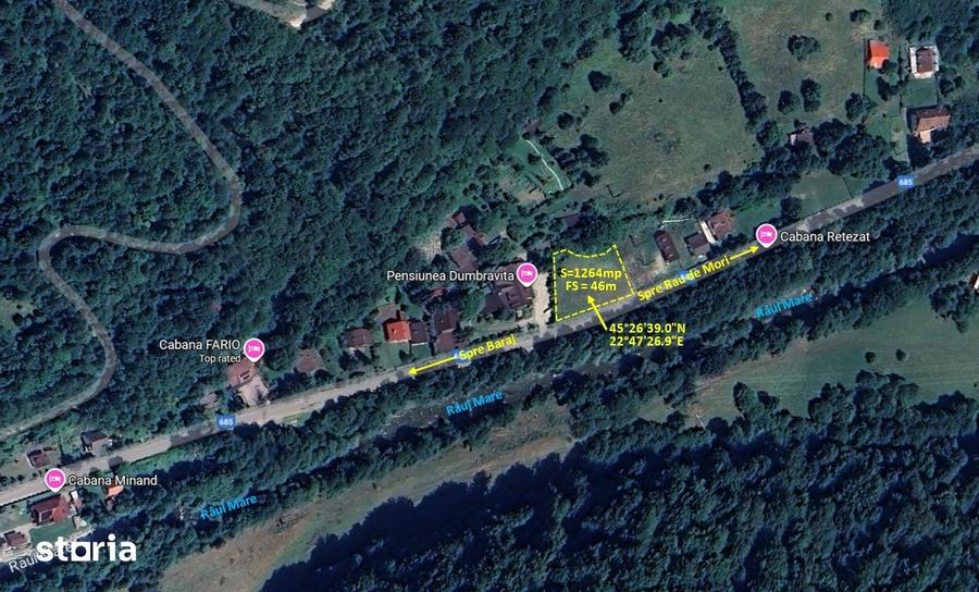 Teren de 1264 mp, în Râu de Mori