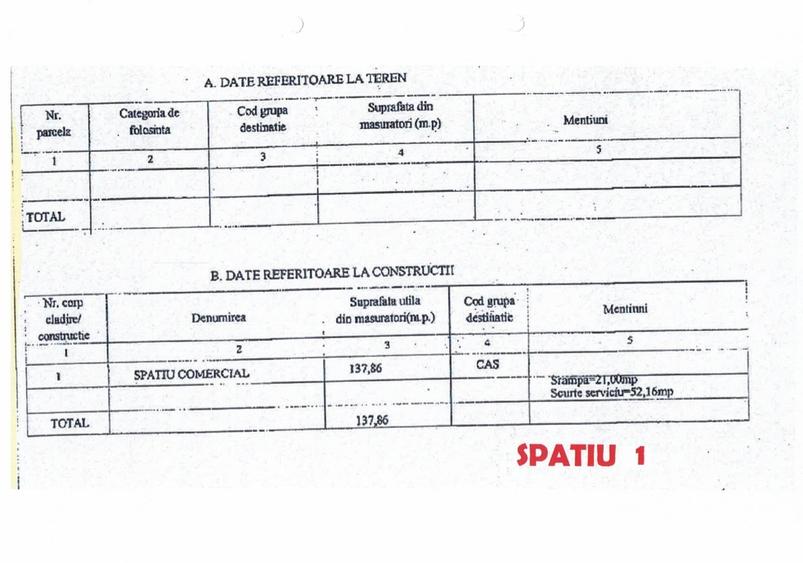 Spațiu comercial, de 137 mp, în Faleza Nord