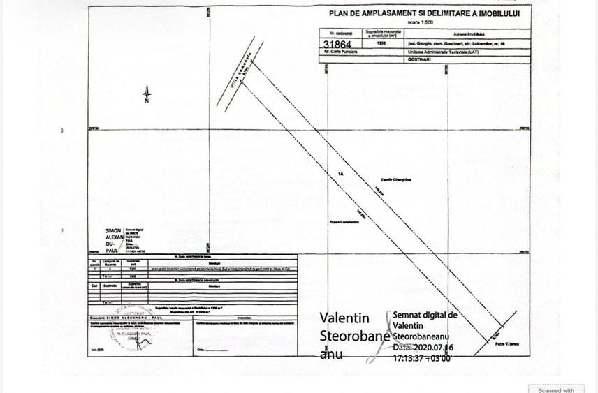 Teren Construcții intravilan de 2600 mp, în Gostinari