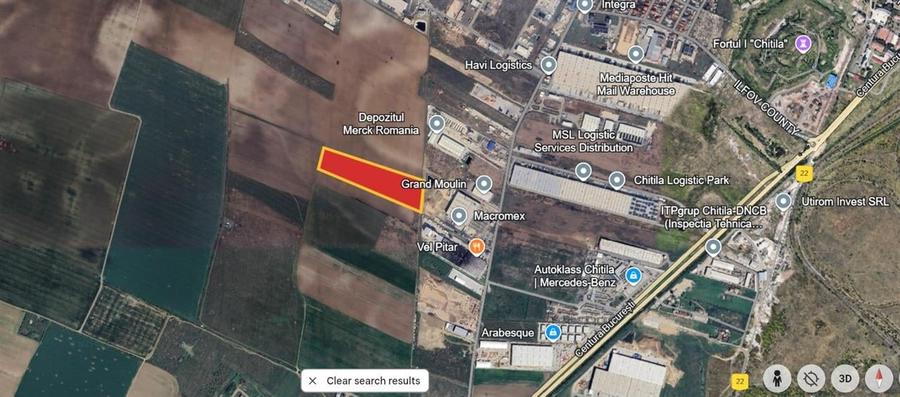 Teren Construcții intravilan de 21500 mp, în Chitila