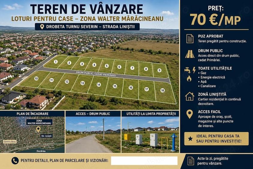 Teren de 600 mp, în Mărăcineanu