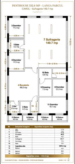 Apartament cu 5 camere decomandat în Parcul Carol