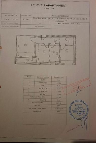 Apartament cu 3 camere decomandat, mobilat în 1 Decembrie 1918