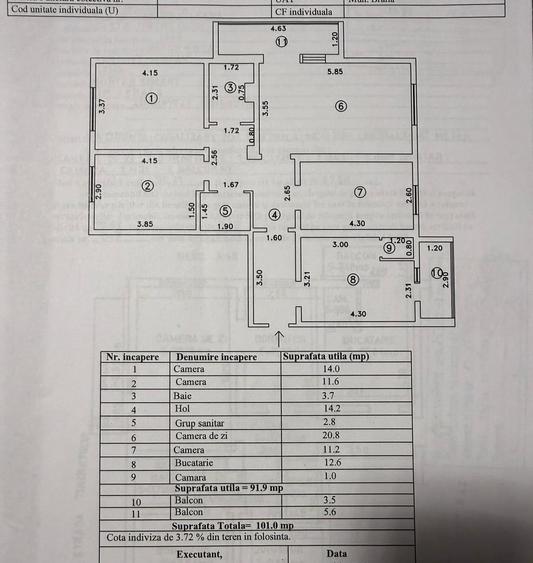 Apartament cu 4 camere decomandat, mobilat în Dorobanți