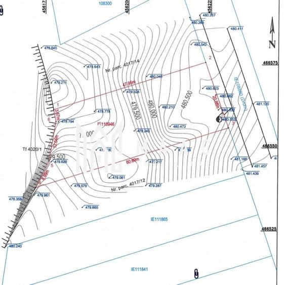 Teren Construcții intravilan de 1100 mp, în Sud-Vest