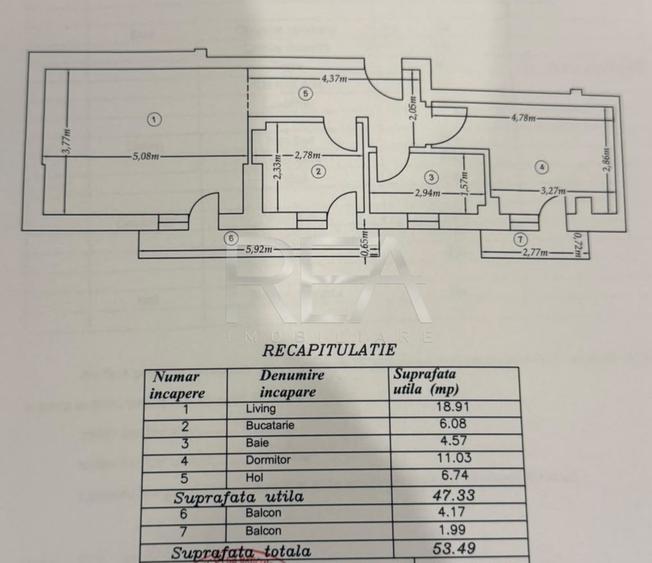 Apartament cu 2 camere decomandat, mobilat în Moșilor