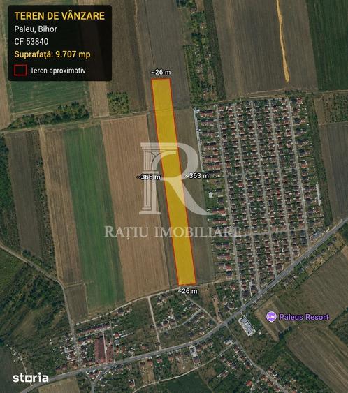 Teren de 9707 mp, în Paleu