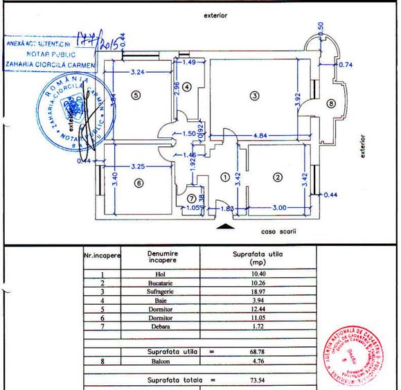 Apartament cu 3 camere decomandat în Ștefan cel Mare