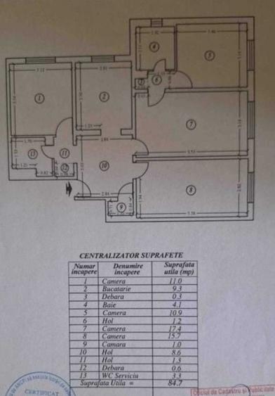 Apartament cu 4 camere semidecomandat, mobilat în Lujerului