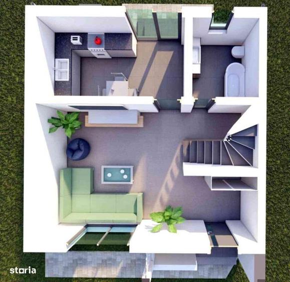 Casă cu 4 camere cu Teren 125 Mp în Popas Păcurari