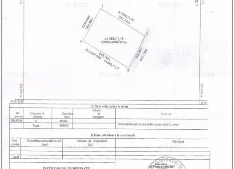 Teren Construcții extravilan de 40000 mp, în Hălchiu