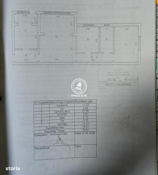 Apartament cu 3 camere semidecomandat în Frumoasa