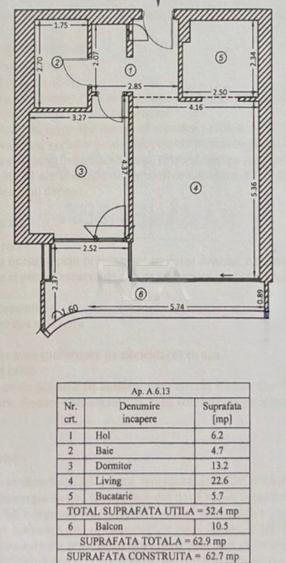 Apartament cu 2 camere decomandat în Floreasca