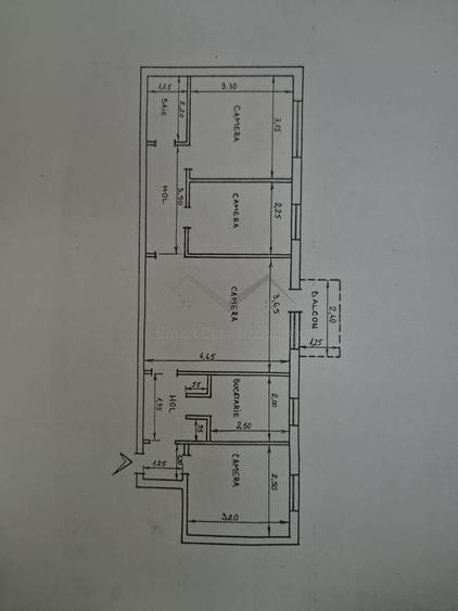 Apartament cu 4 camere semidecomandat în Alexandru cel Bun