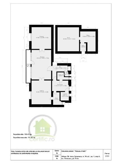 Apartament cu 4 camere semidecomandat în Iosefin
