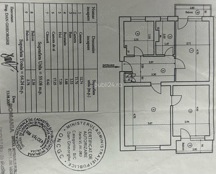 apartament cu 3 camere
