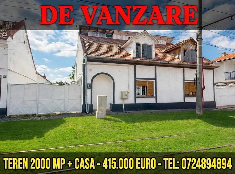 Casă cu 6 camere cu Teren 2000 Mp în Central