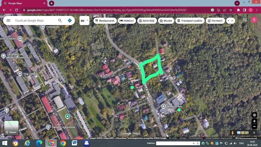 Teren de 2341 mp, în Copou