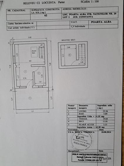 Casă cu 3 camere cu Teren 1115 Mp în Poarta Albă