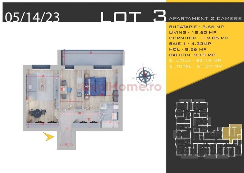 Finalizat 2 Camere Partial Mobilat Mutare Rapida Th. Pallady N. Teclu - 4