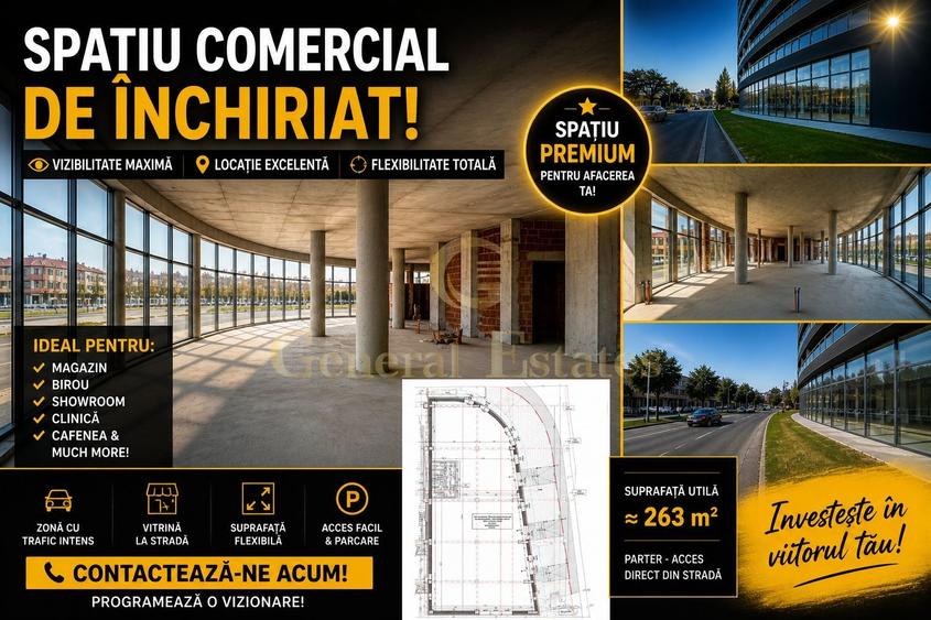 Spațiu comercial, de 260 mp, în Tractorul