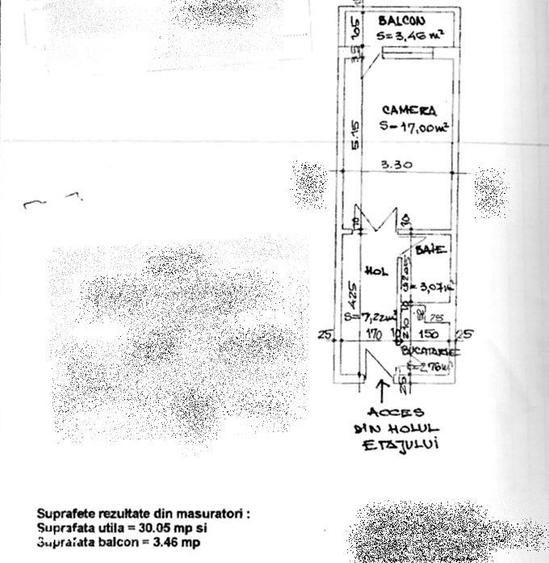 Abator, garsoniera cu balcon, 33,5 mp. Necesita renovare. Comision 0% - 3