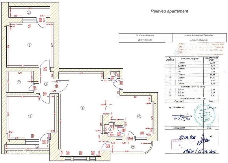 Apartament cu 3 camere în Est