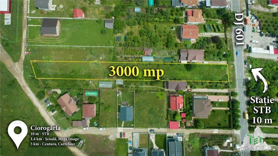 Teren Construcții intravilan de 3000 mp, în Ciorogârla