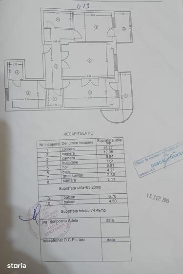 Apartament cu 3 camere în Gară