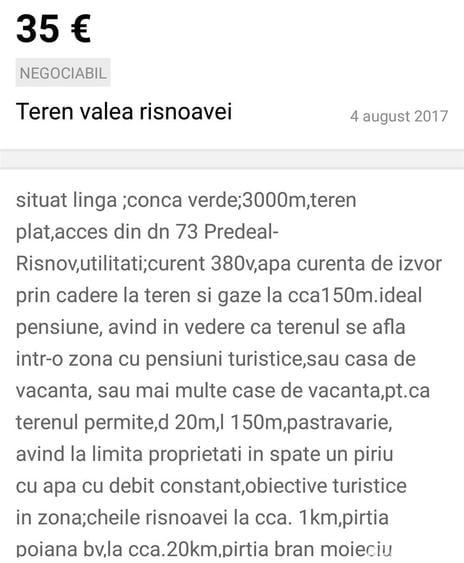 Teren de 3000 mp, în Central