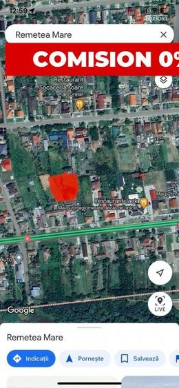 Teren Construcții intravilan de 1393 mp, în Remetea Mare