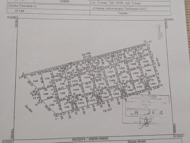 Teren de 1000 mp, în Exterior Vest