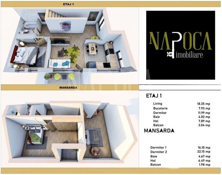 Apartament cu 4 camere semidecomandat în Someșeni