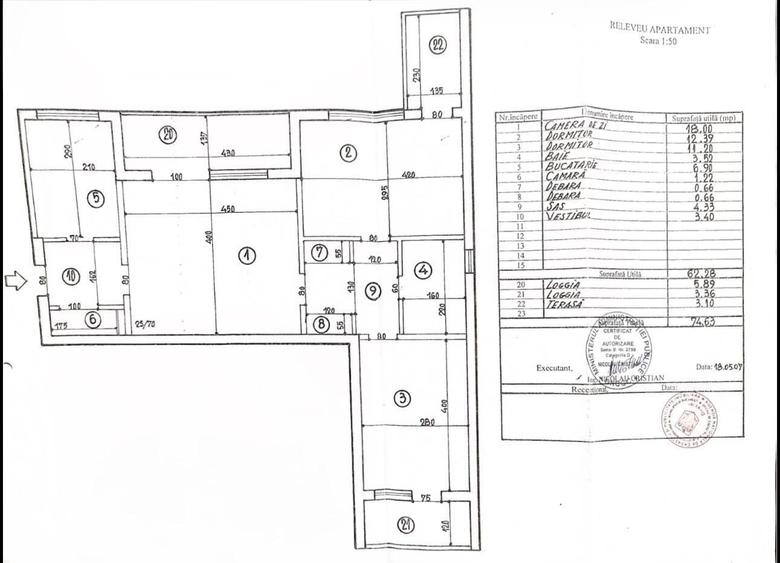 Apartament cu 3 camere semidecomandat în Lujerului