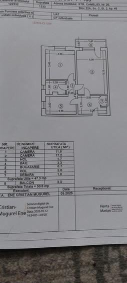 Apartament cu 2 camere decomandat în Nord