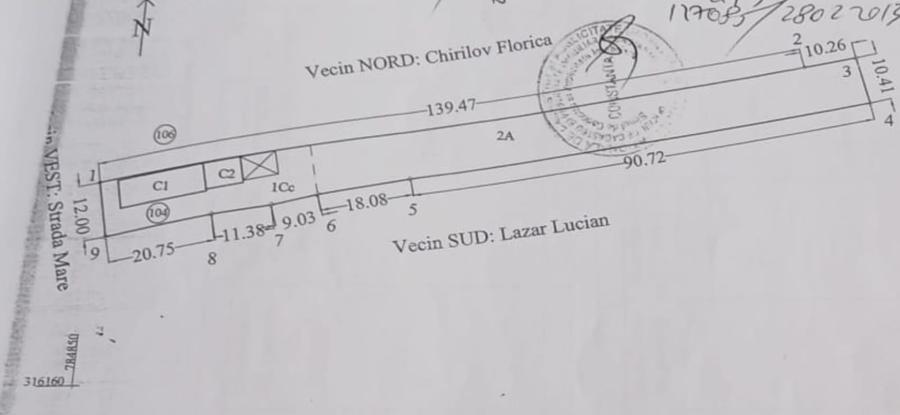 Casă individuală cu 3 camere cu Canalizare în Lumina