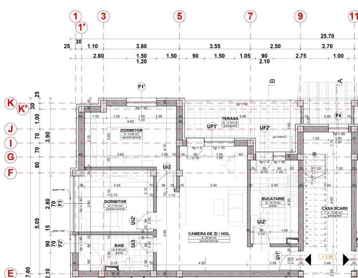 Apartament cu 3 camere decomandat în Central