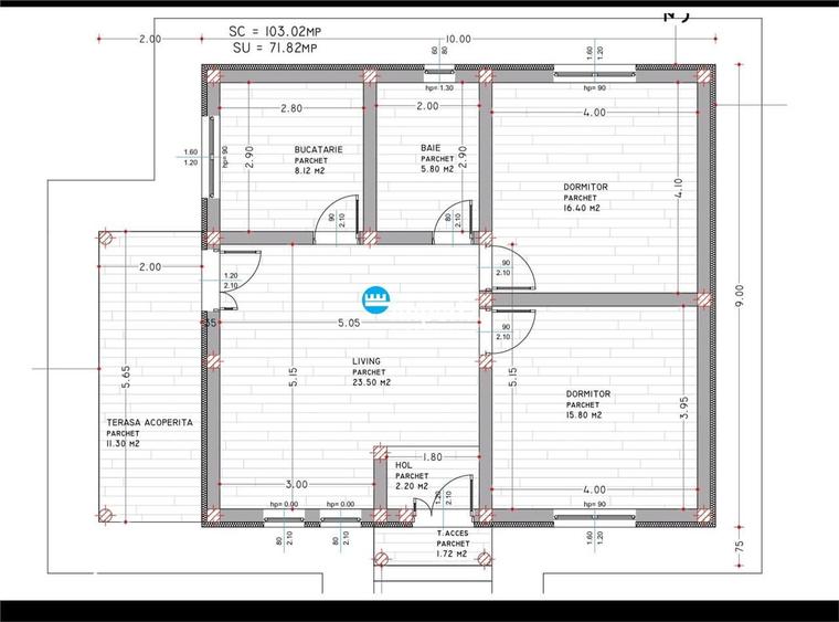 Casă cu 3 camere cu Teren 400 Mp în Bârnova