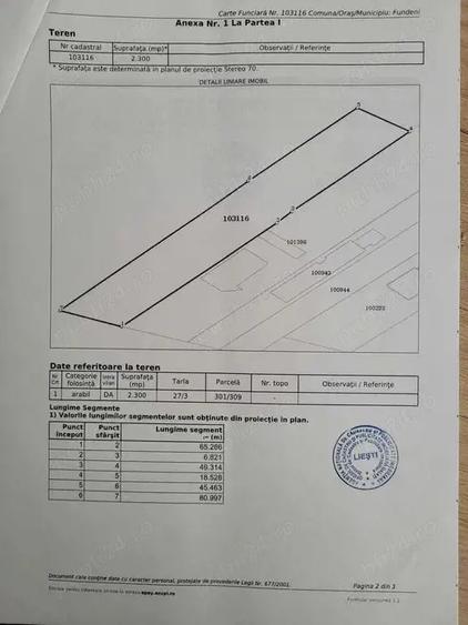 Teren de 2300 mp, în Hanu Conachi