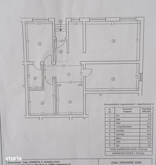 Apartament cu 4 camere decomandat în Păulești