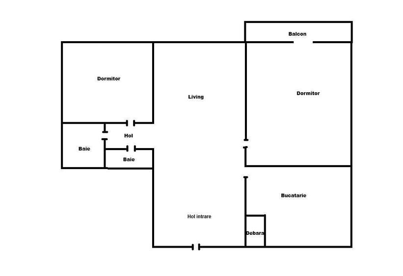 Apartament cu 3 camere decomandat în Central