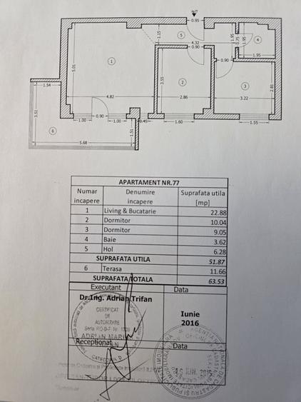 Apartament cu 3 camere decomandat în Roșu