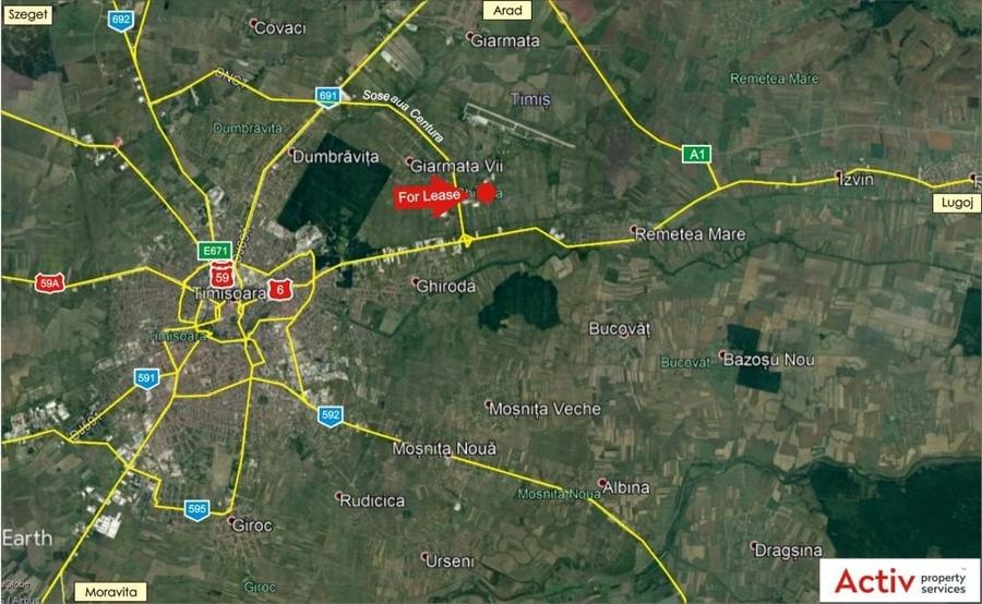 Spațiu industrial, de 125,000 mp, în Aeroport