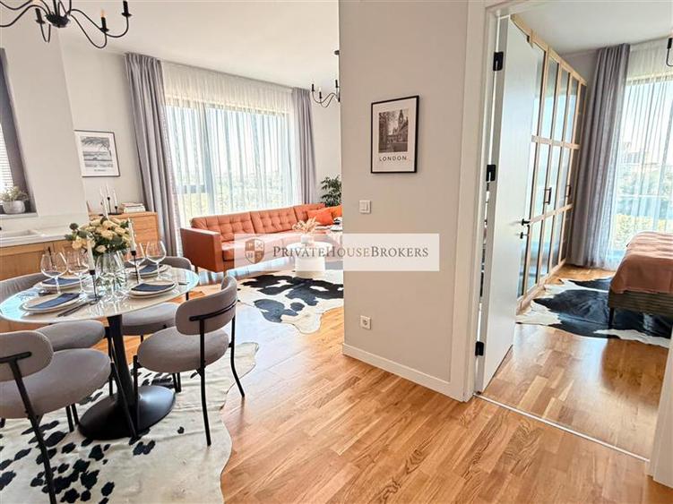 Apartament cu 2 camere semidecomandat, mobilat în Băneasa