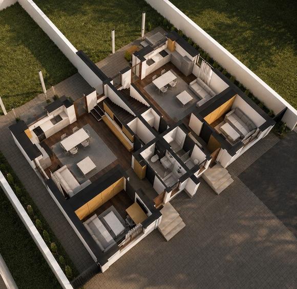 Duplex cu 4 camere cu Canalizare în Moșnița Veche