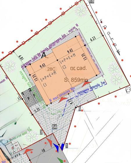 Teren Construcții intravilan de 859 mp, în Dâmbul Rotund